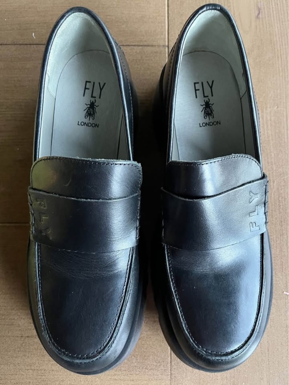🆕 Fly London MAUS Leather Penny Loafers - New In Box! Women’s Size 40 / 9-9.5
